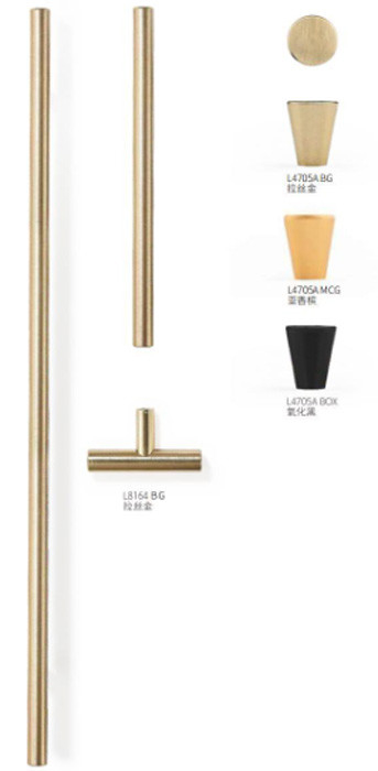 Solid Aluminium Alloy Recessed Mounted Furniture Cabinet Wardrobe Handle Untuk Dekorasi Rumah L 150mm x W34.5mm x D 18.4m