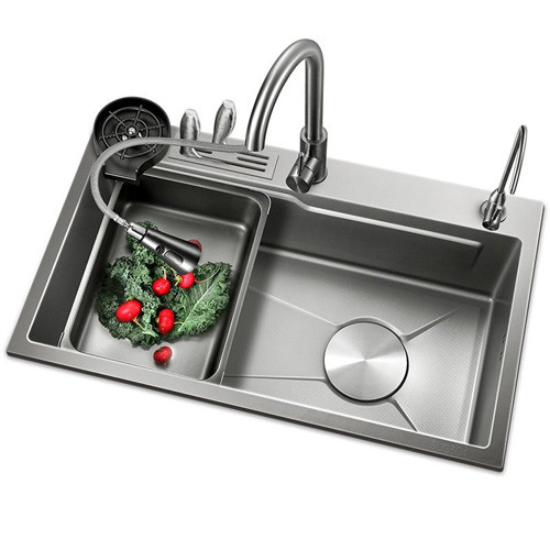 Nano dapur 304 stainless steel buatan tangan kecil wastafel tangki tunggal Undercounter Basin wastafel grosir dari China pabrik