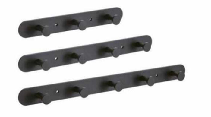 Solid Stainless Steel 304 Clothes Hook Kitchen and Bathroom Hardware Accessories Row Hook Black Satin Manufacturers Wholesale