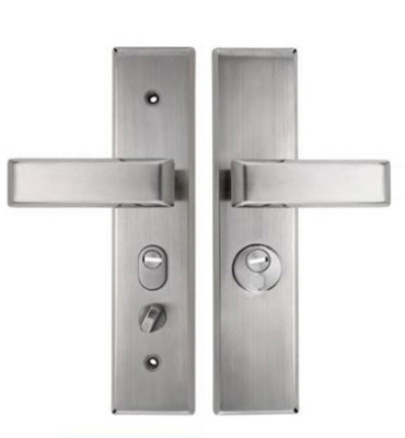 Interior kunci pintu aman set pegangan pegangan berlapis stainless steel skru dipasang