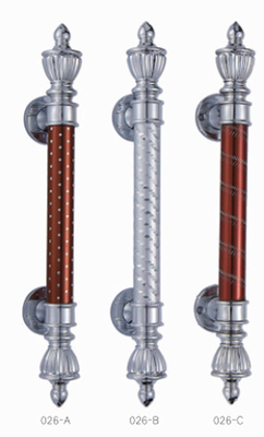 Knurling Aluminium Furniture Hardware Cabinet Pintu Dapur Laci Handle dengan kaki plastik