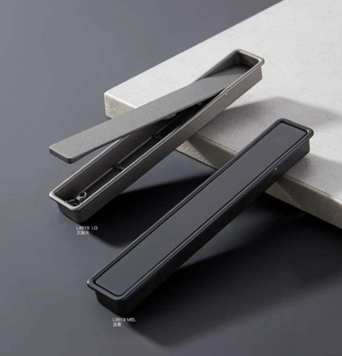 Dapur tersembunyi Emas Hitam dan Abu-abu Gelap Warna Tarik pegangan Cabinet Recessed Genggam Genggam Laci