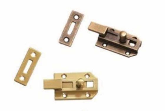 Backset yang dapat disesuaikan Bolt pintu jendela antik dan kunci kuningan rumah tangga dengan 2 kunci