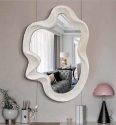 Luxury Irregular Framed Glass Mirror Set Dekorasi Dinding Desain untuk Rumah dengan Bingkai Elegan