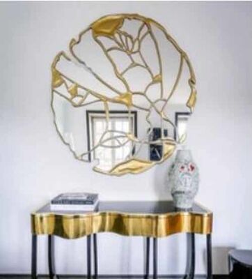 Cermin Aluminium yang Dapat Disesuaikan, Dapat Digunakan Kembali, Tahan Lama, Dekorasi Rumah dan Hotel Bentuk Tidak Beraturan yang Nyaman