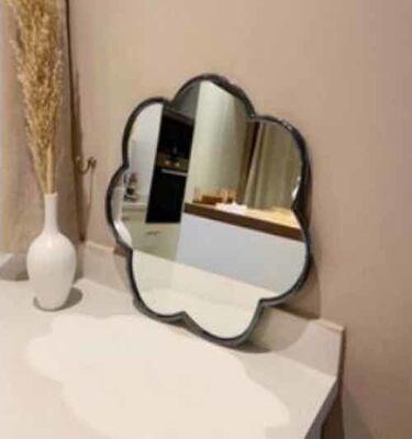 Modern Style Frame Kayu Full Length Mirror, Retro Wall Mirror, Cocok untuk digunakan sebagai cermin lantai di ruang tamu dan kamar tidur