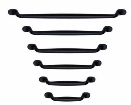 Kualitas tinggi Lemari Pintu Laci Square Tarik Hitam Matt Dapur Handle Tarik Perabot Hardware
