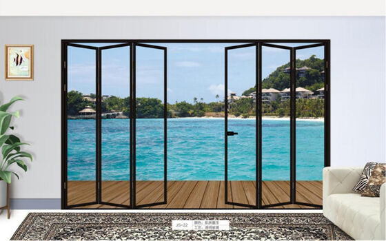 China GRH Hurricane Proof Bulletproof Impact Aluminium Pintu Geser Balkon Besar Pintu Geser Kaca Patio