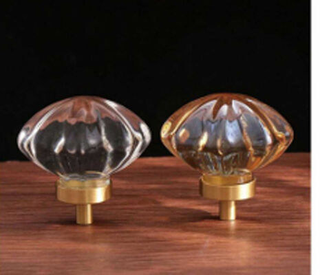 30mm Lebar Modern Simple Crystal Glass Handle Pot Lid Handle Teapot Hardware Lemari Pintu Laci