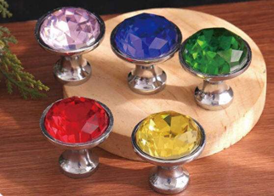 Lampu Luxury Laci Crystal Handle Pintu Pintu Lemari Di samping Tempat Tidur Crystal Merpati Telur Porch Pintu Pintu Lemari