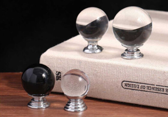 Lampu Meubel Mewah Lemari Laci Crystal Handle Emas Jelas Lemari Pull Knob