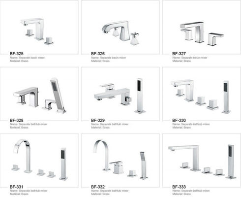 Aksesori Kamar Mandi Cantik Modern Deck Mounted Faucet Kamar Mandi Kuningan