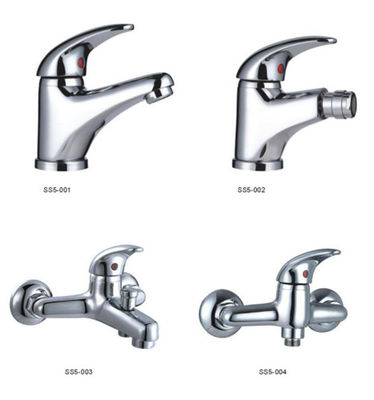 PVC Bibcock Zinc Die Casting Keran Kamar Mandi Menangani Warna Perak Terang